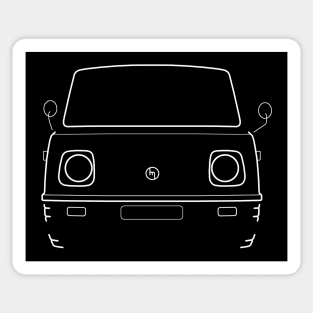 Classic first generation Bongo van white outline graphic Sticker